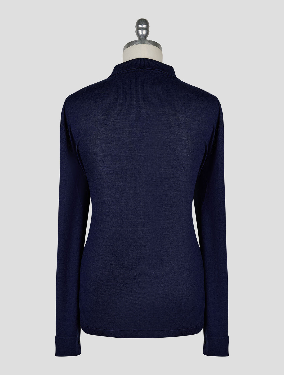 Kiton Knt Dark Blue Virgin Wool Silk Shirt