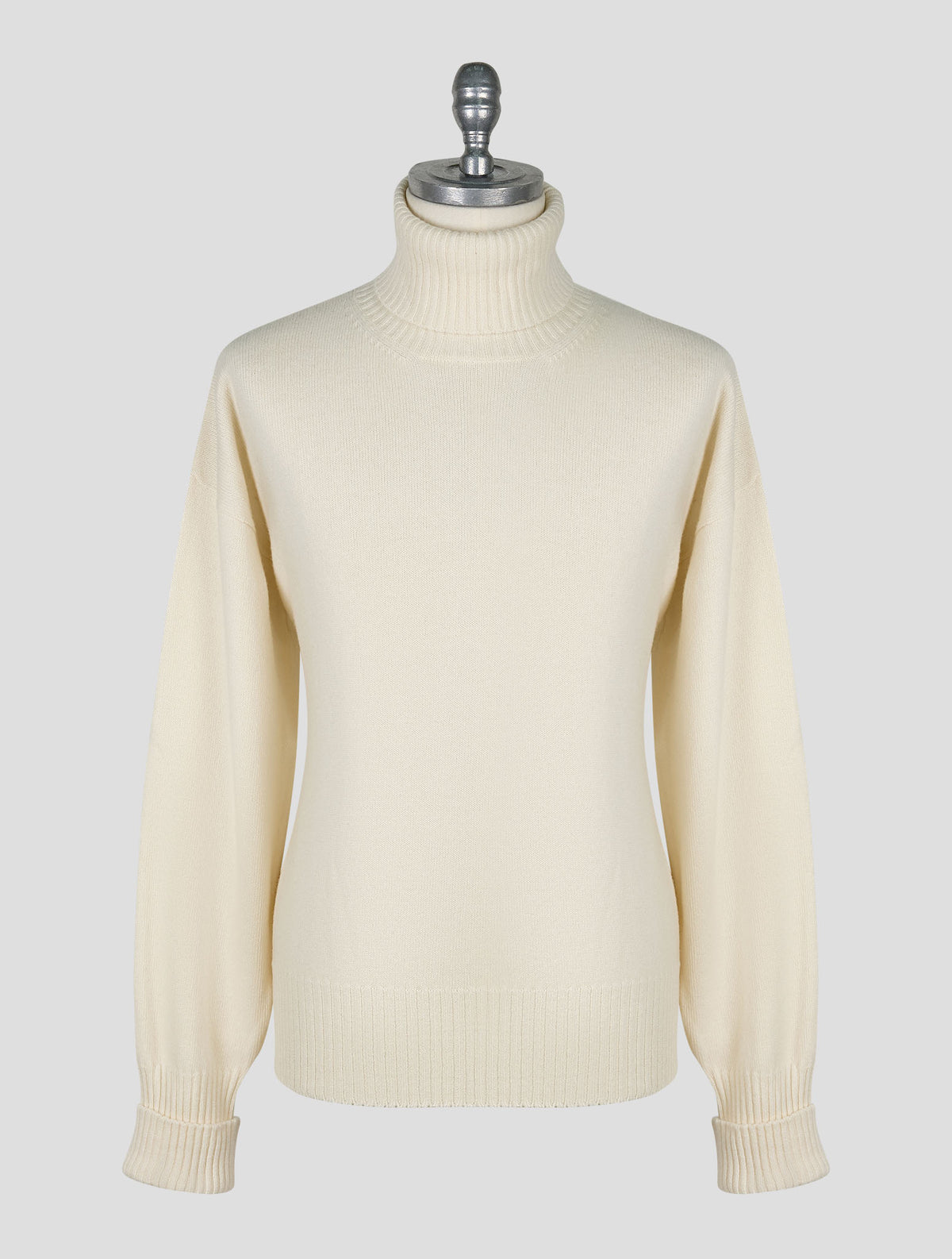 Kiton Knt White Virgin Wool Sweater Turtleneck