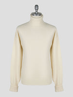 Kiton Knt White Virgin Wool Sweater Turtleneck