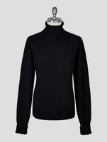 Kiton Knt Black Virgin Wool Sweater Turtleneck