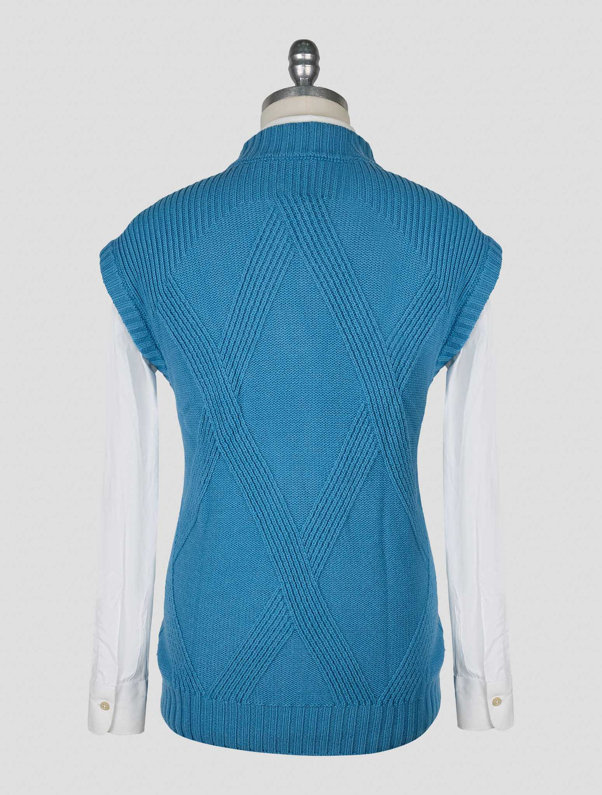 Kiton Knt Petrol Virgin Wool Gilet