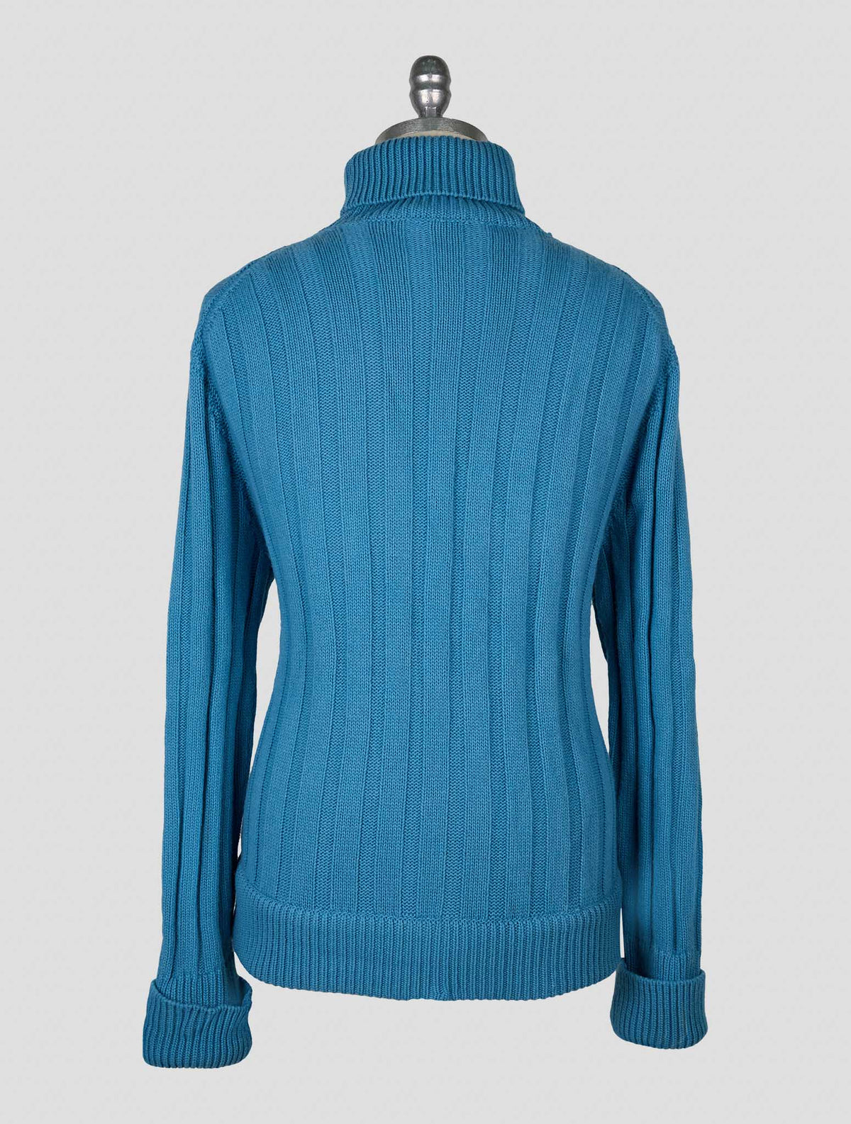 Kiton Knt Petrol Virgin Wool Sweater Turtleneck