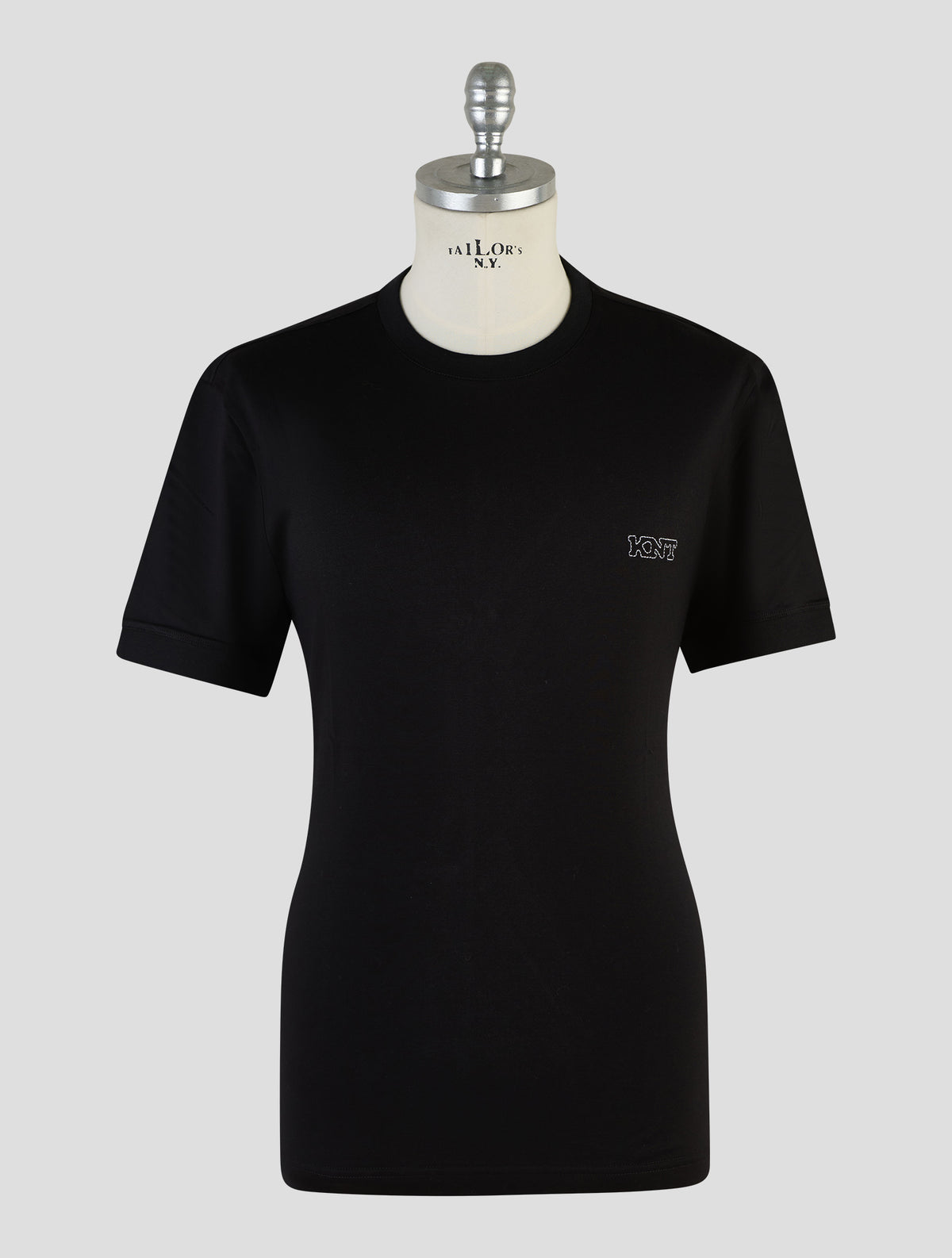 Kiton Knt Black Cotton T-Shirt