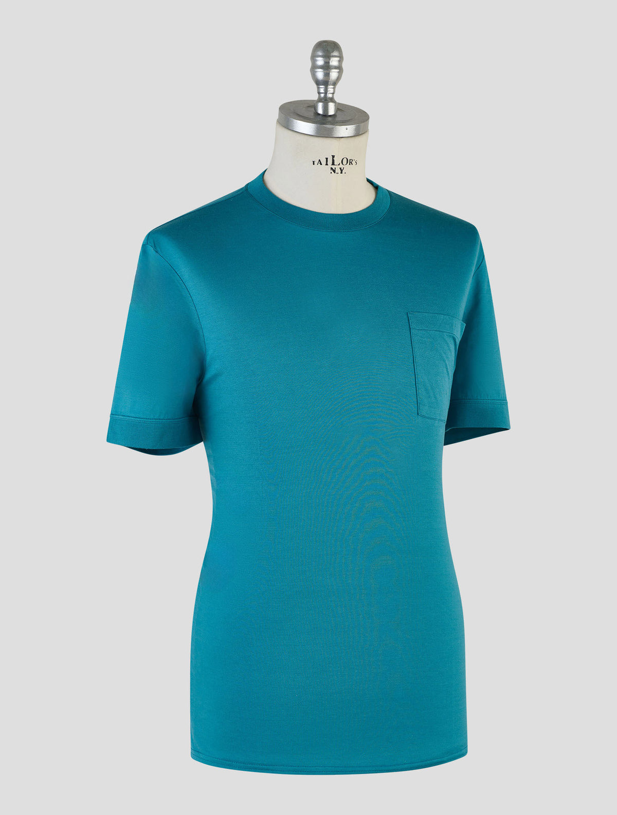Kiton Knt Petrol Cotton T-Shirt