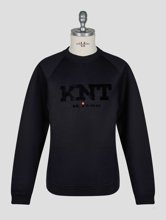 Kiton Knt Black Viscose Ea Sweater Crewneck