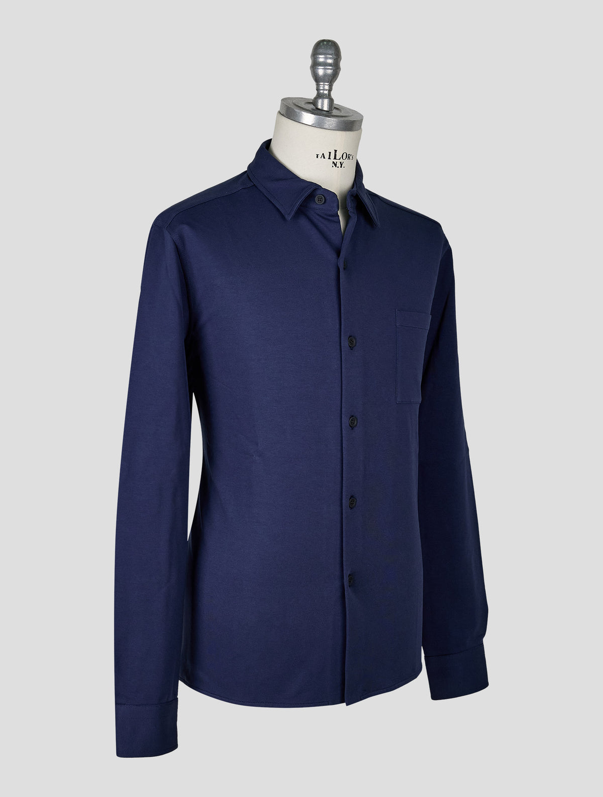 Kiton Knt Blue Navy Cotton Ea Shirt