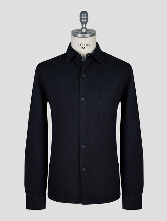 Kiton Knt Black Cotton Ea Shirt