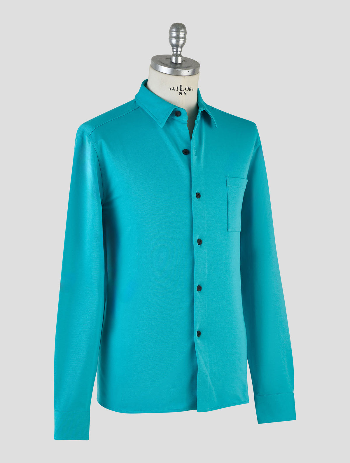 Kiton Knt Light Blue Cotton Ea Shirt