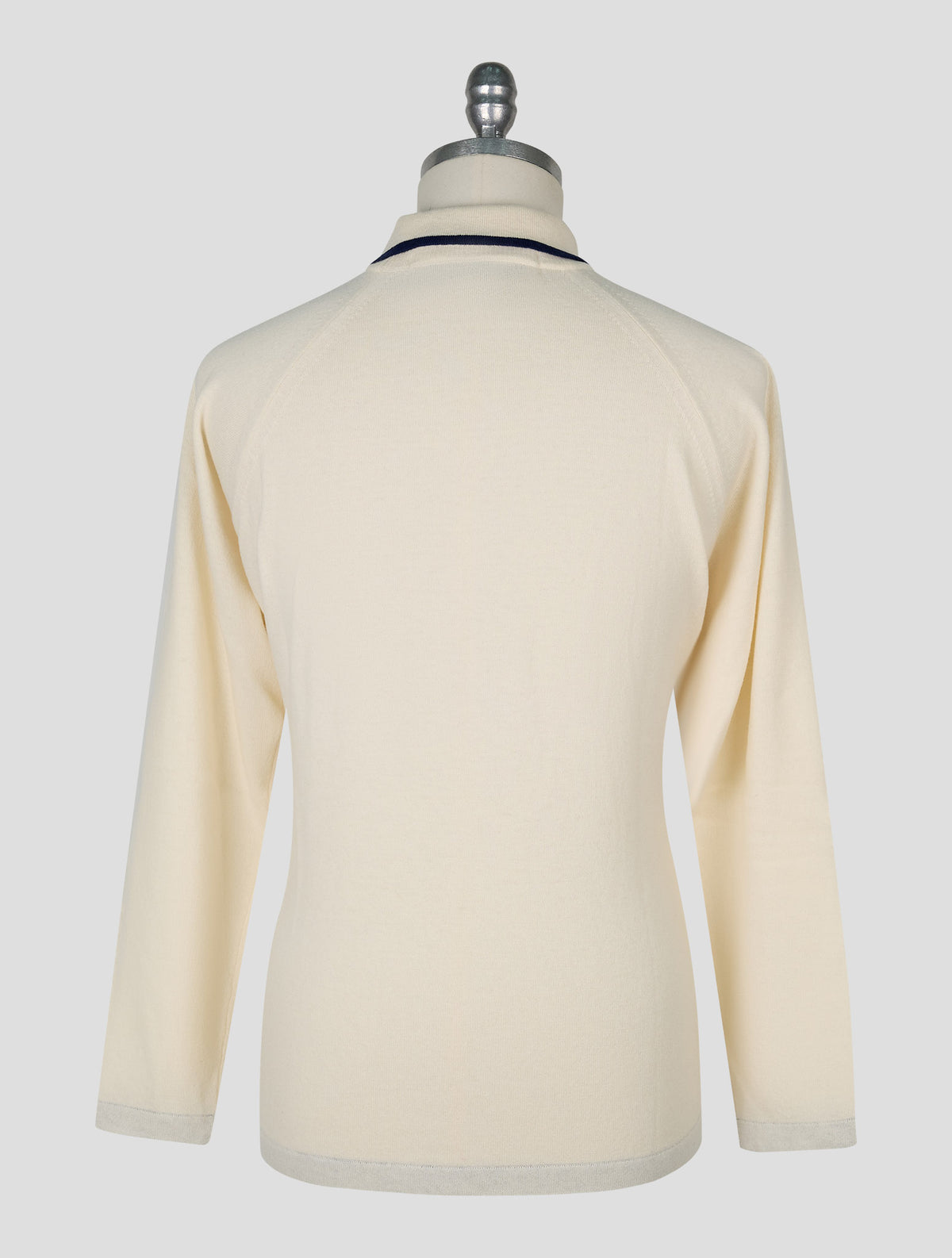Kiton Knt White Wool Sweater Polo