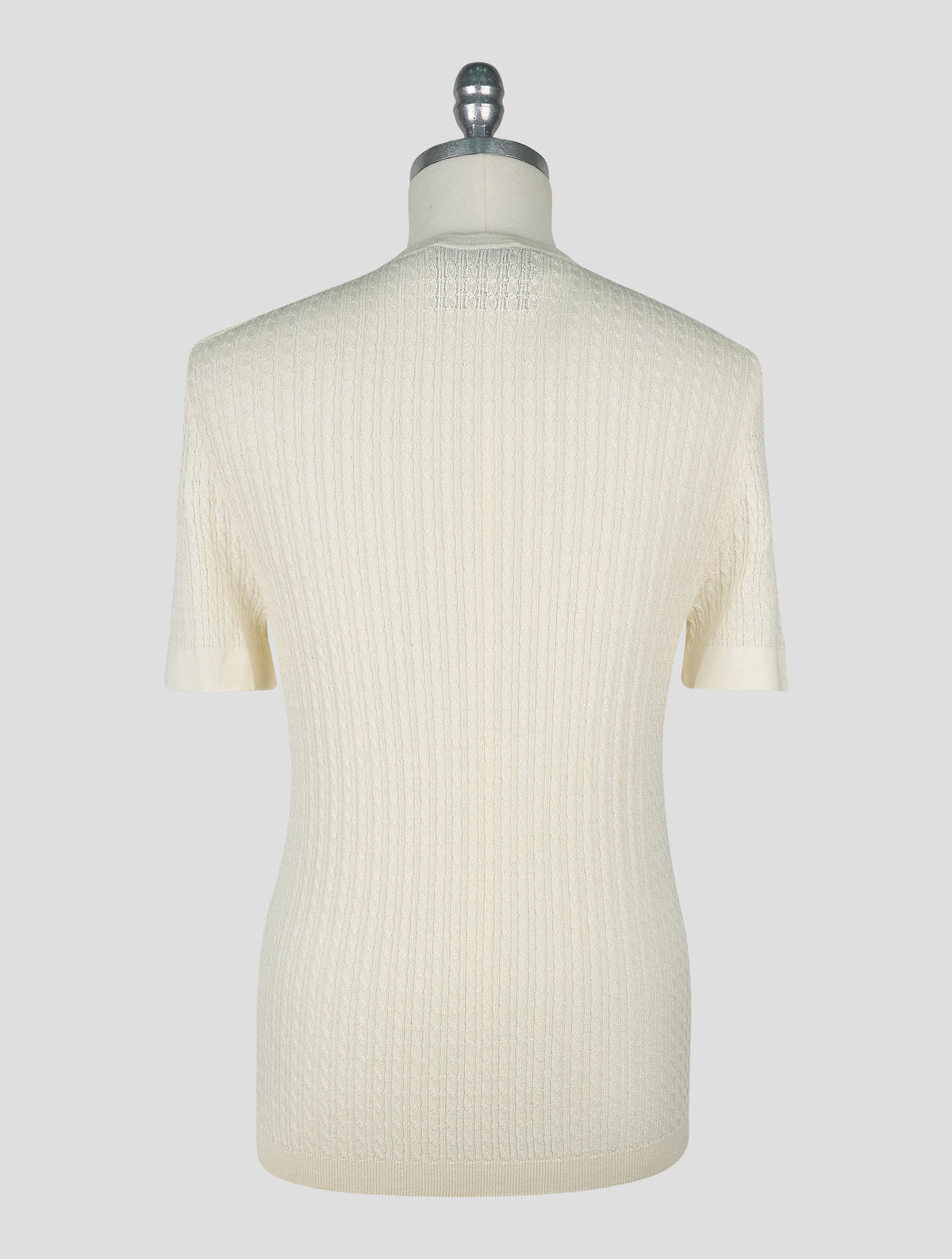 Kiton Knt White Virgin Wool Silk T-Shirt