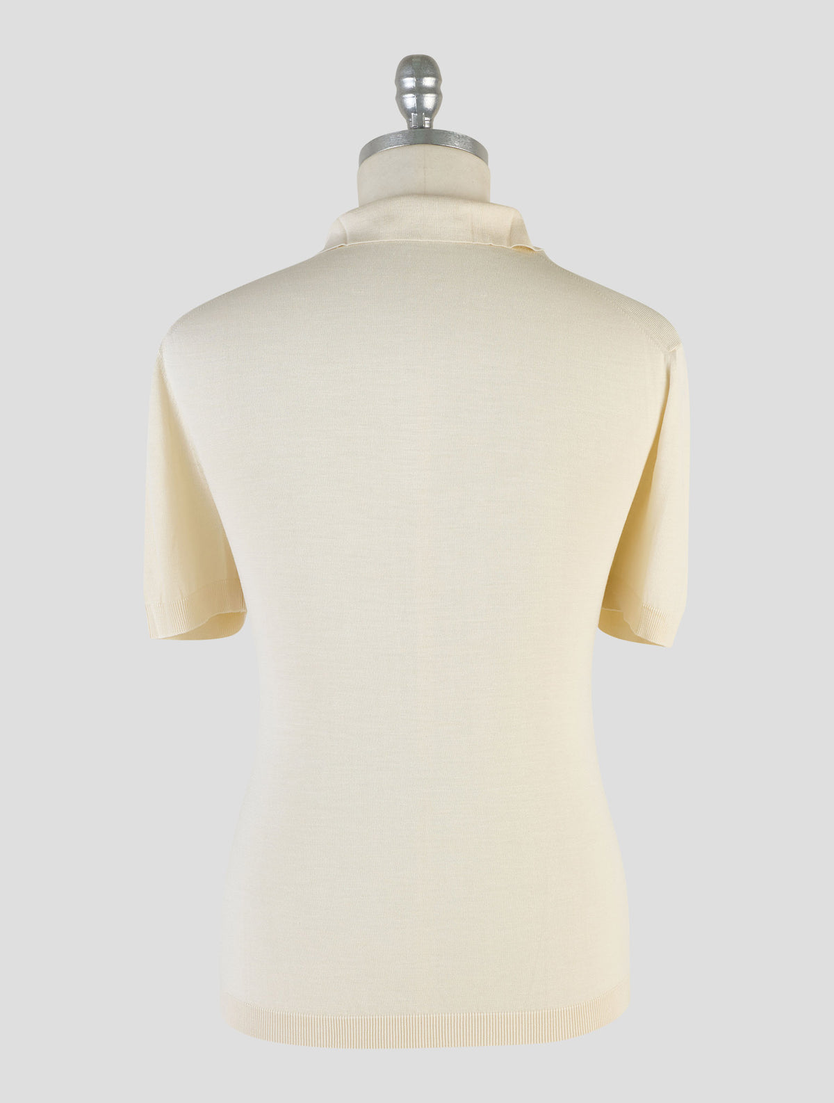 Kiton Knt White Silk Polo Half Zip