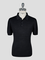 Kiton Knt Black Silk Polo