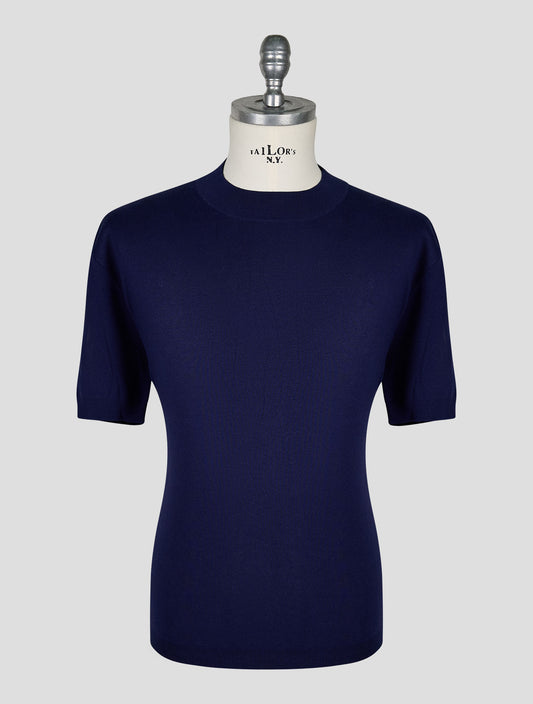 Kiton Knt Blue Cotton T-Shirt