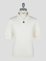 Kiton Knt White Cotton Polo