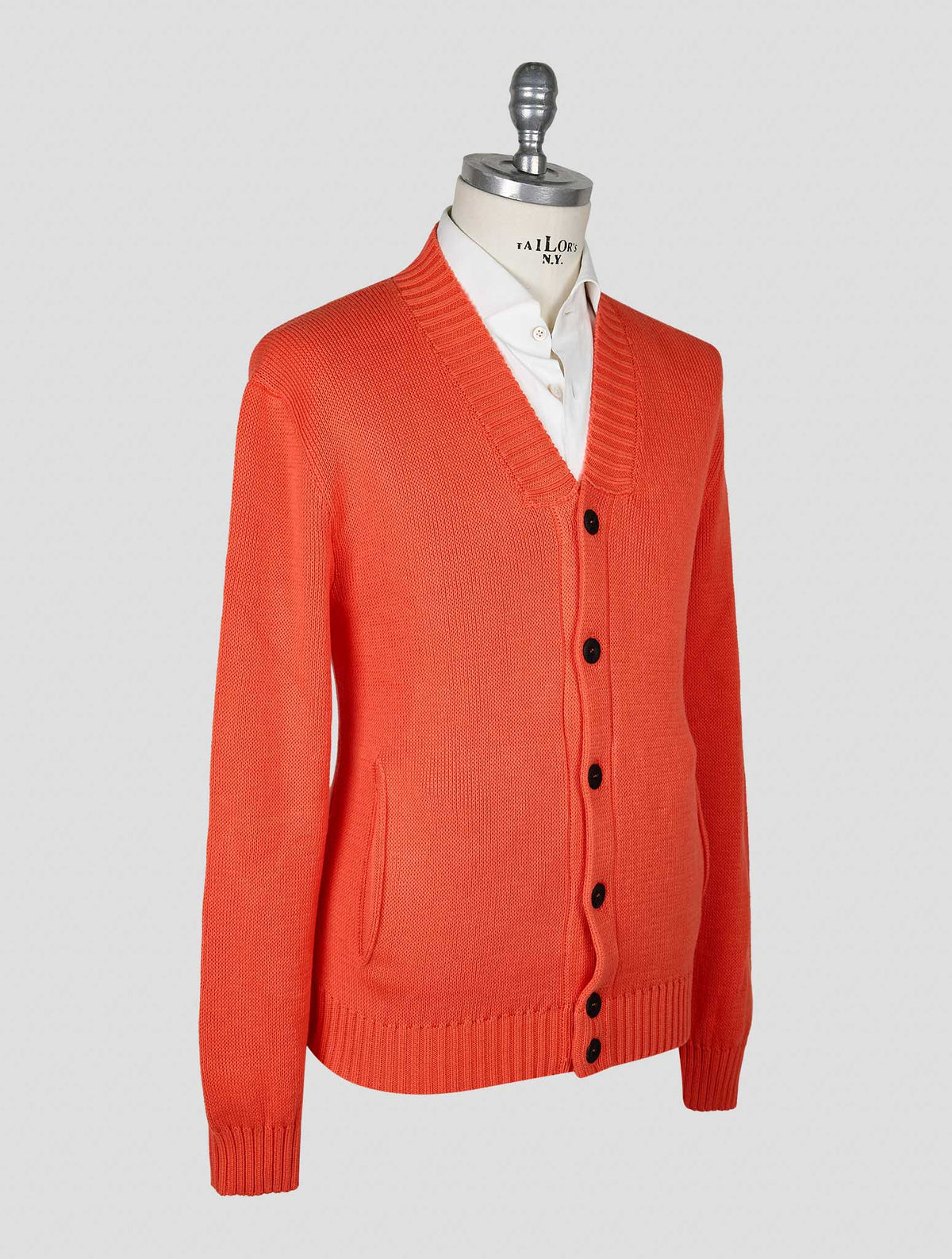 Kiton Knt Coral Cotton Cardigan