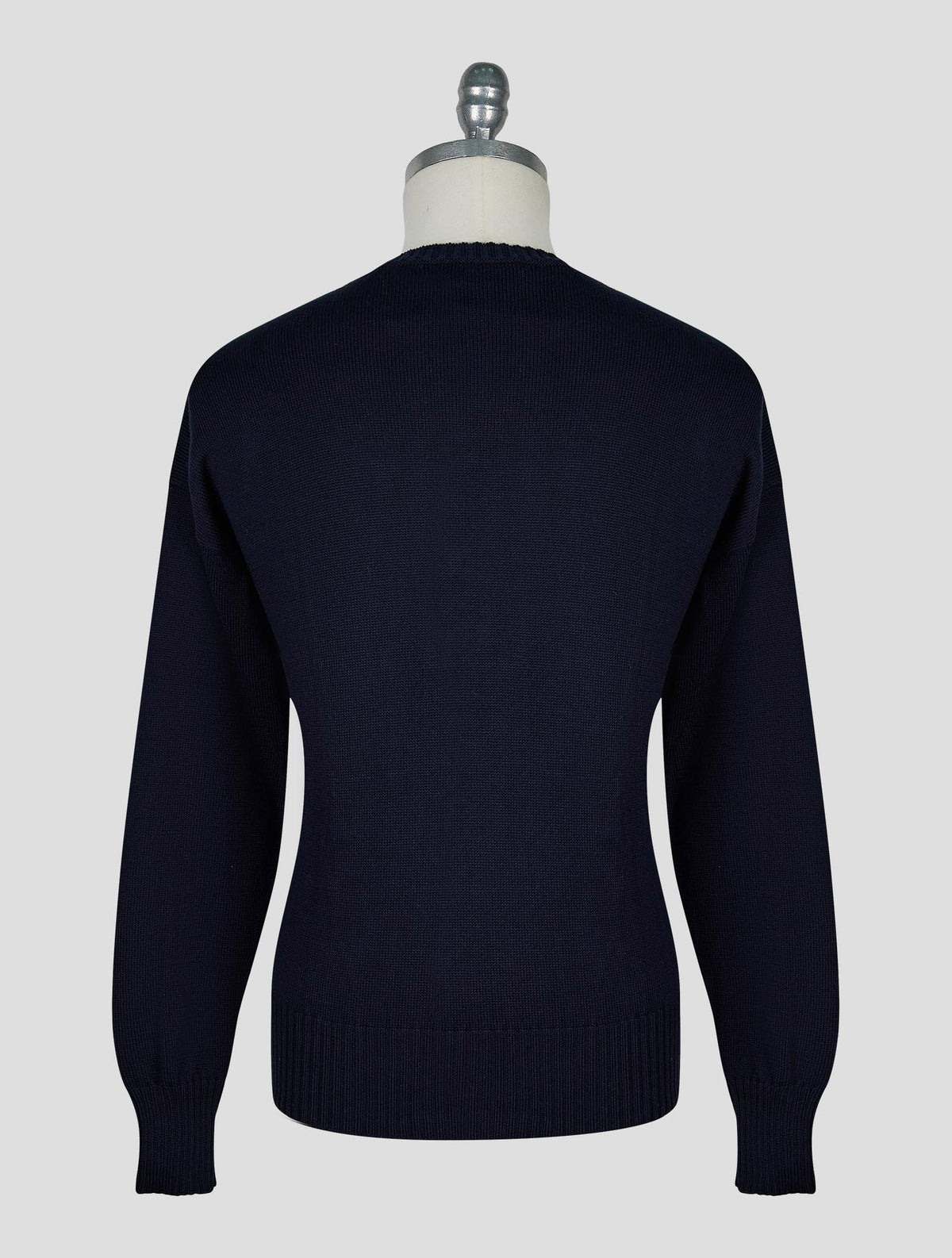 Kiton Knt Dark blue Cotton Sweater Crewneck