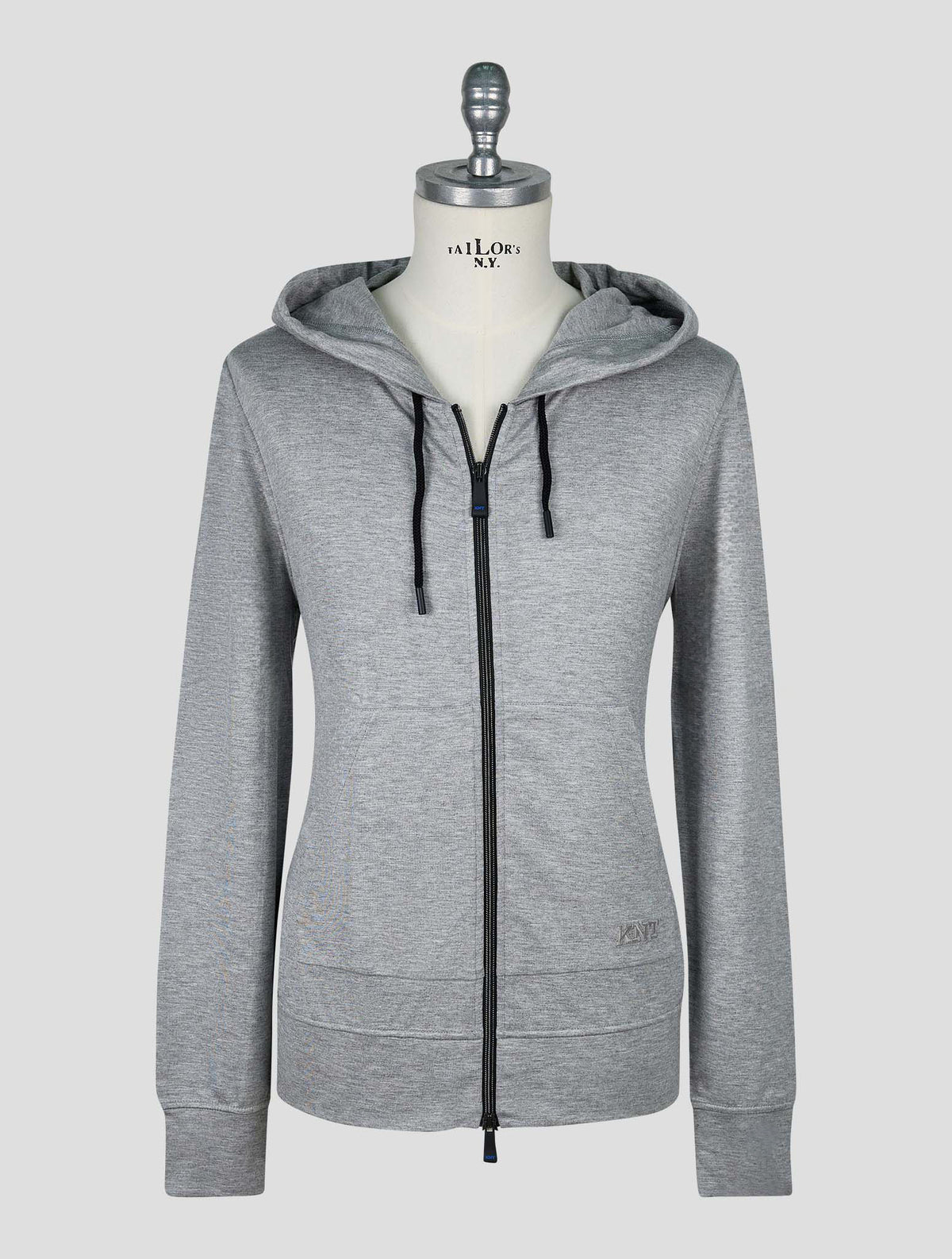 Kiton Knt Gray Viscose Ea Sweater Full Zip