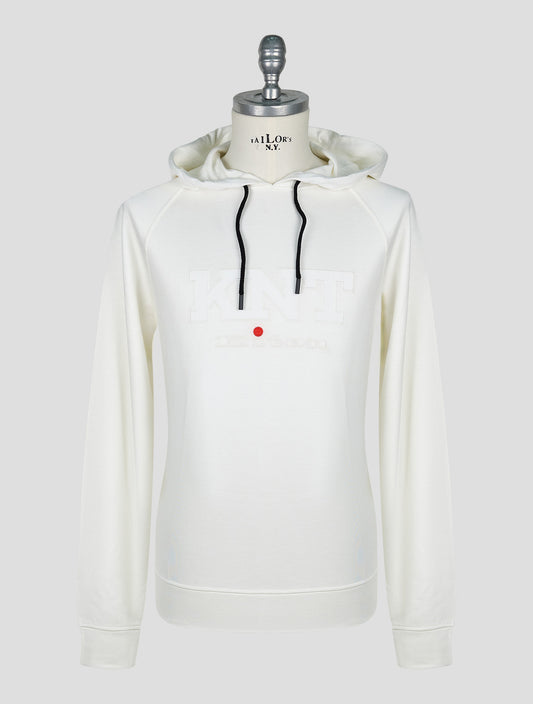 Kiton Knt White Viscose Ea Sweater Hoodie