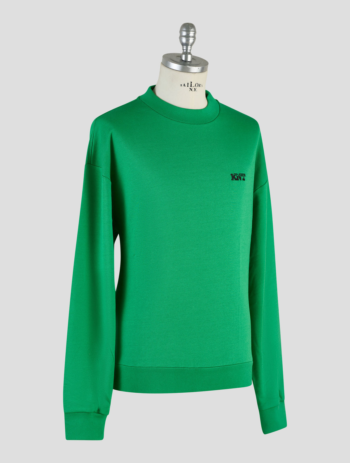 Kiton Knt Green Cotton Silk Sweater Crewneck