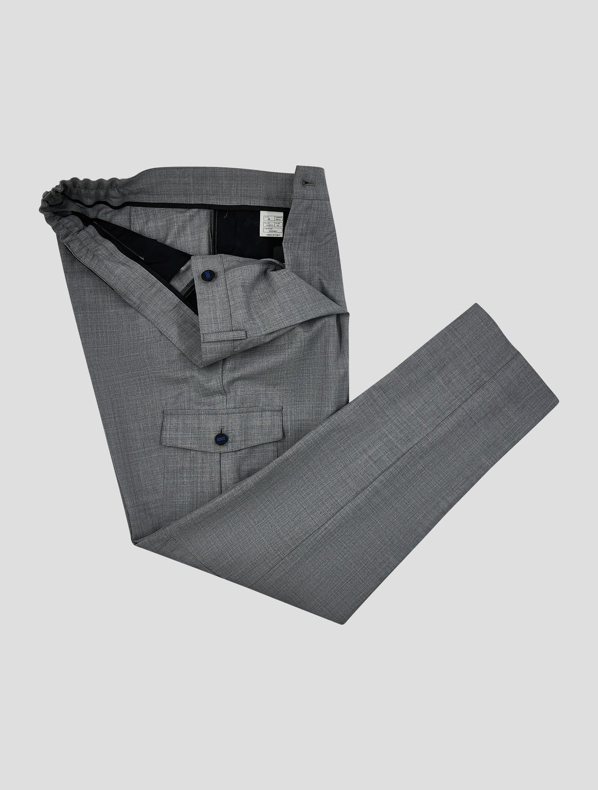Kiton Knt Gray Wool Dress Pants