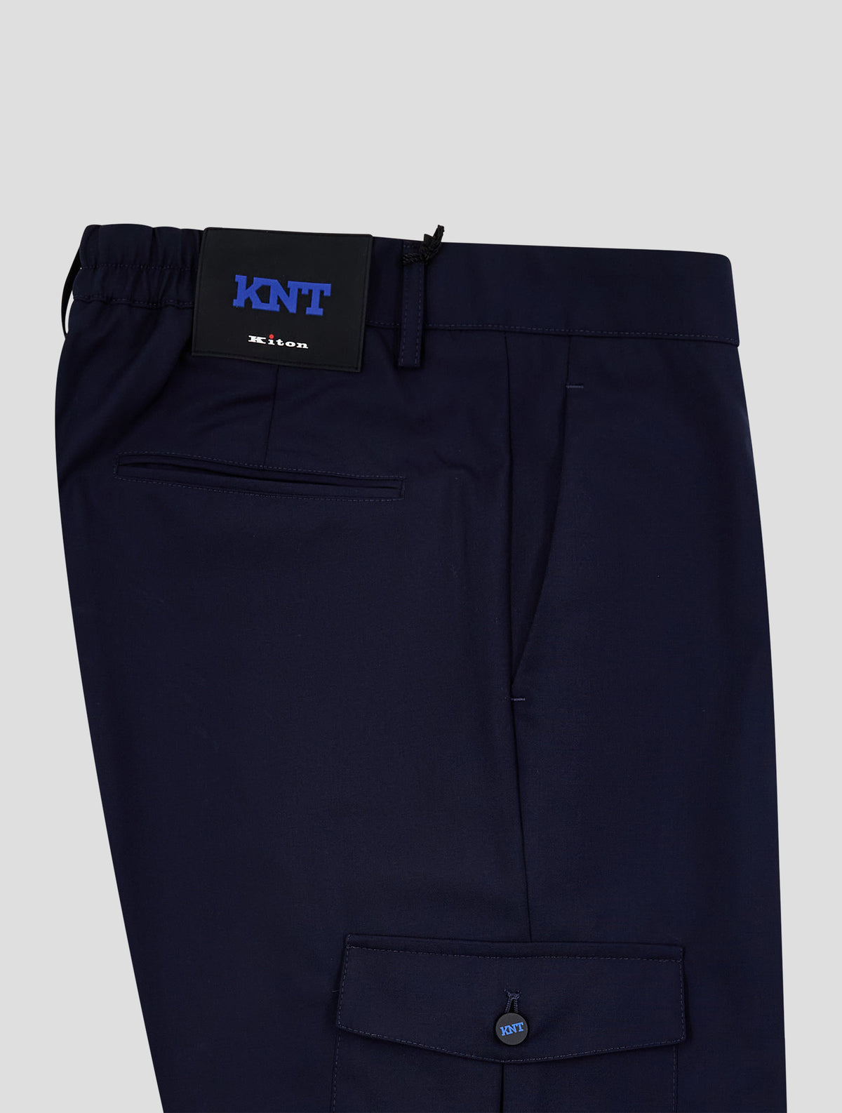 Kiton Knt Dark Blue Wool Pants