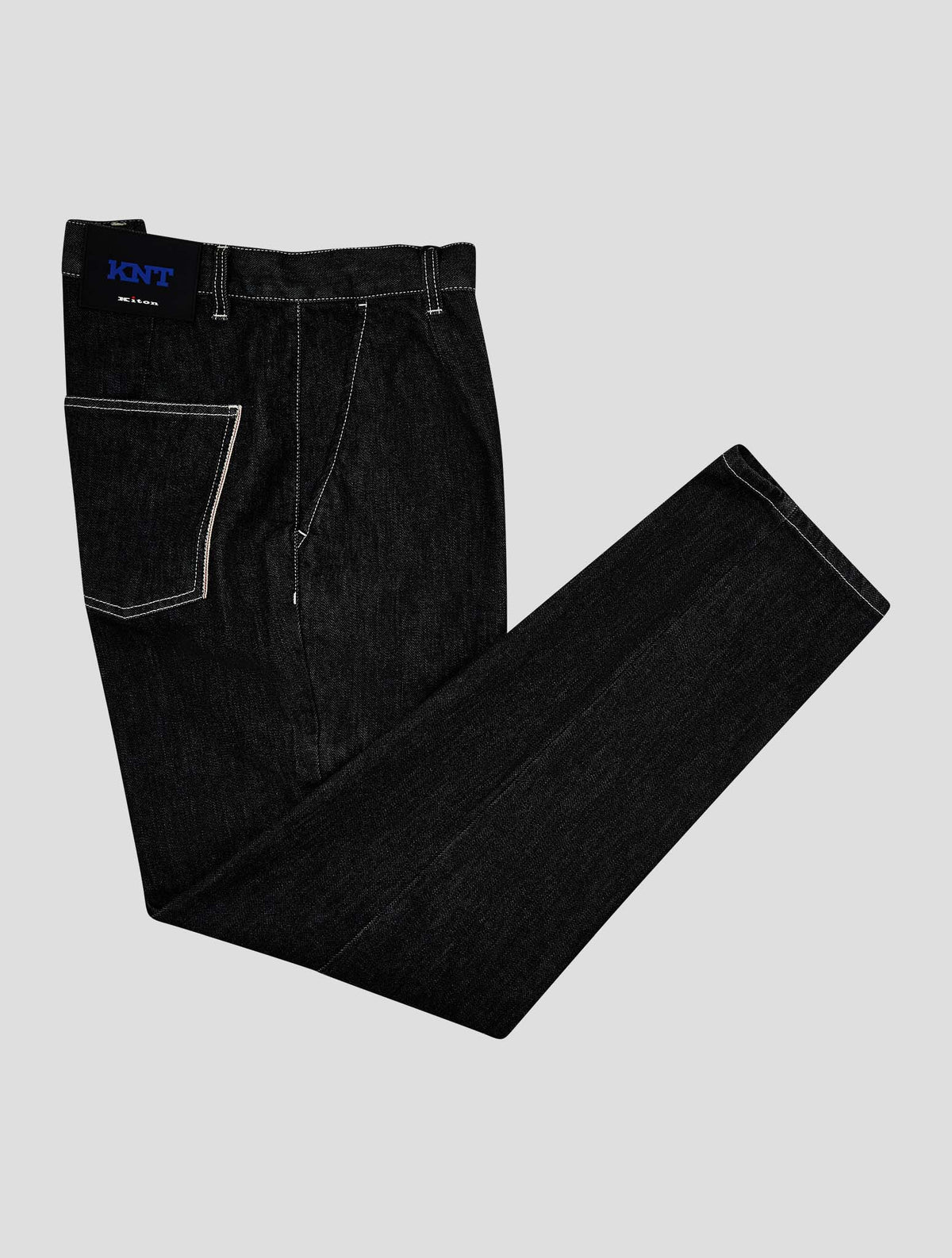 Kiton Knt Dark Gray Cotton Pa Jeans