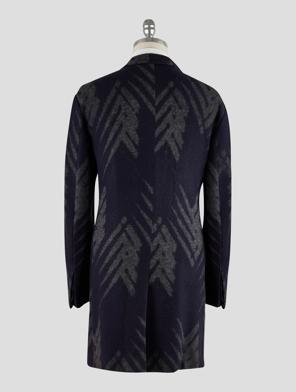 Kiton Knt Gray Blue Cashmere Pa Overcoat