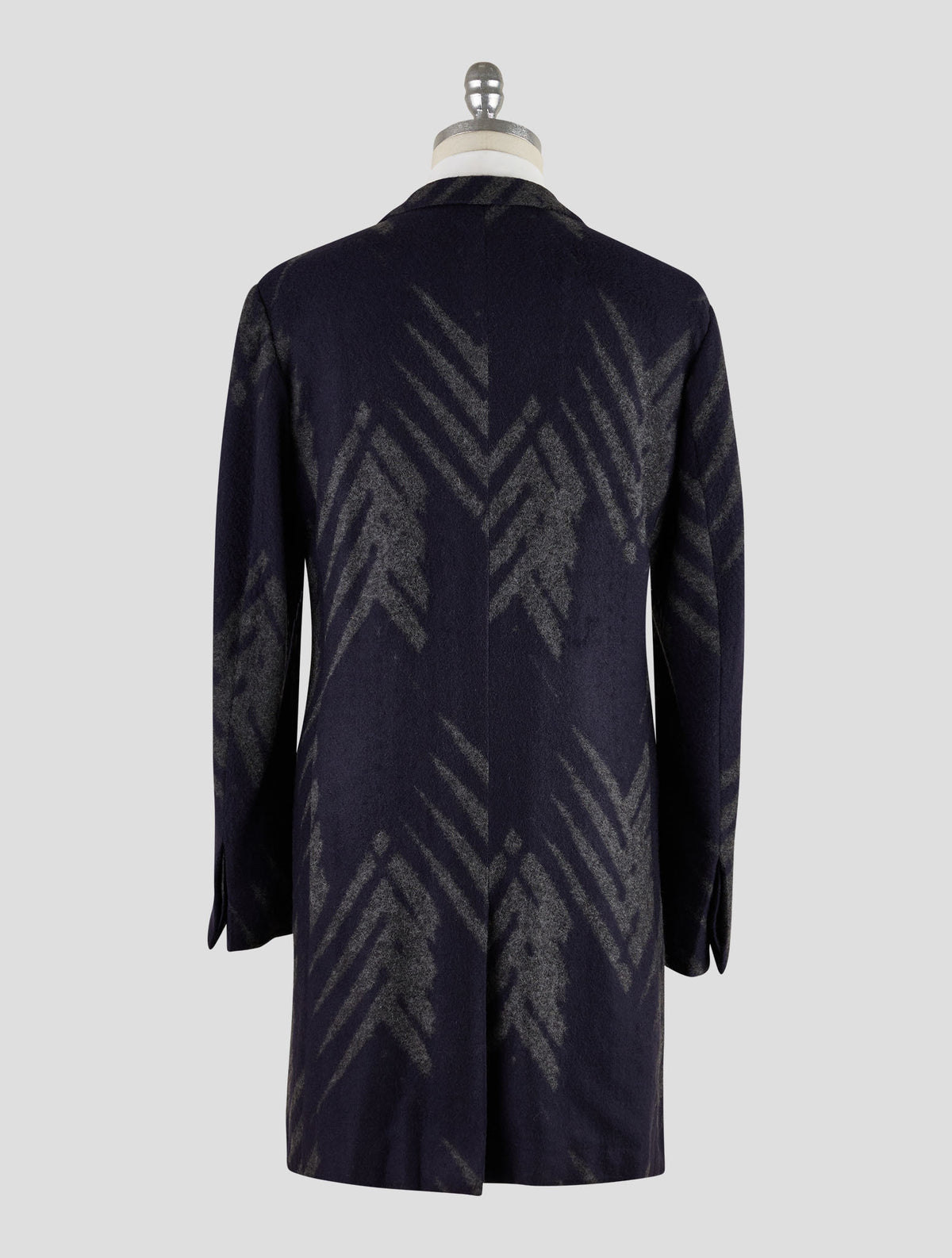 Kiton Knt Gray Blue Cashmere Pa Overcoat