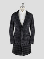 Kiton Knt Gray Black Cashmere Pa Overcoat