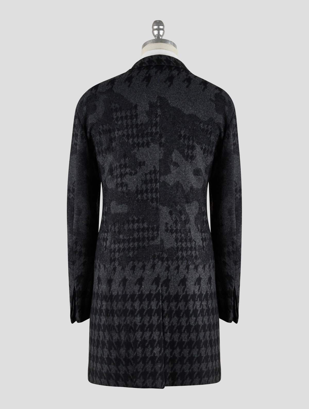 Kiton Knt Gray Black Cashmere Pa Overcoat