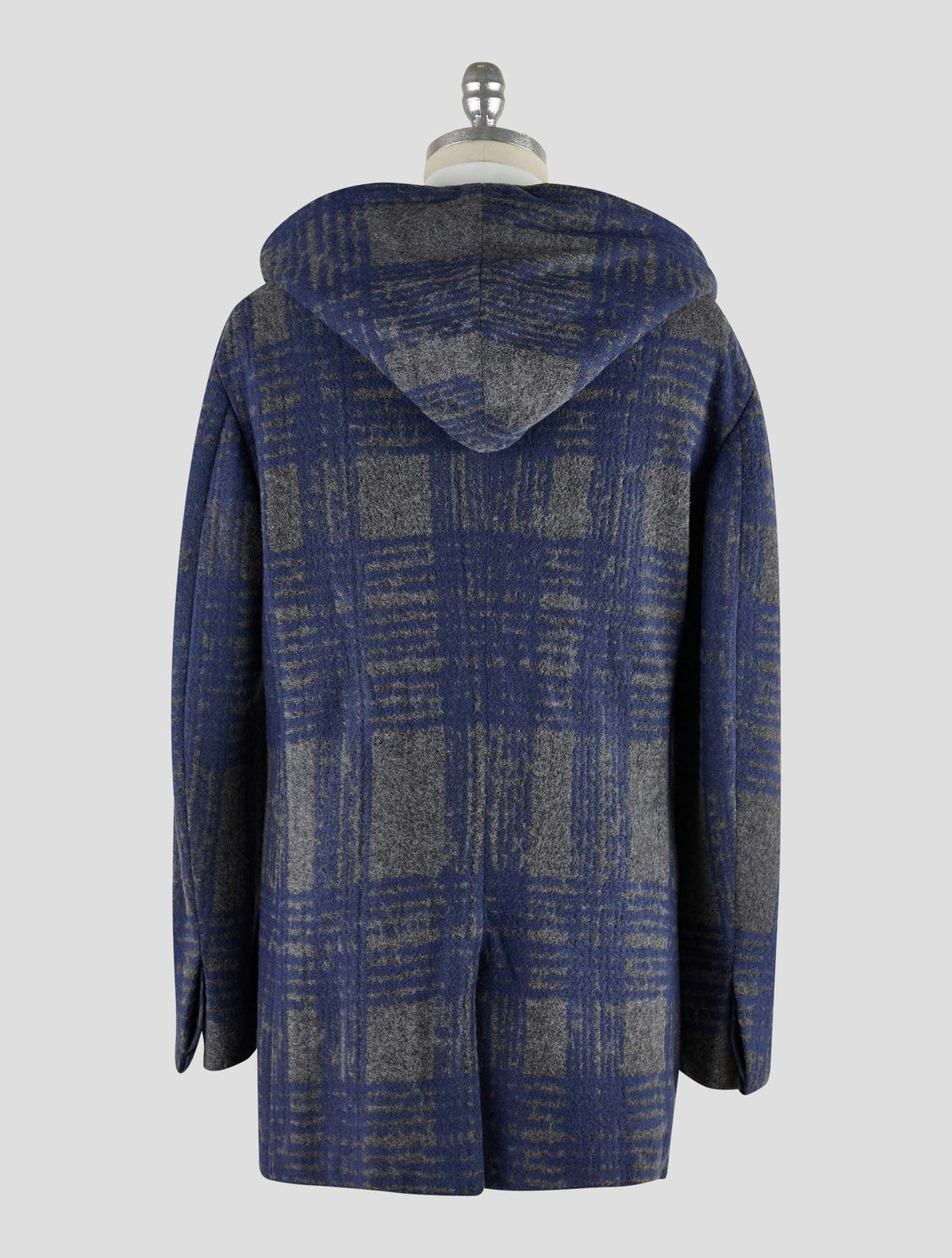 Kiton Knt Gray Blue Cashmere Pa Overcoat