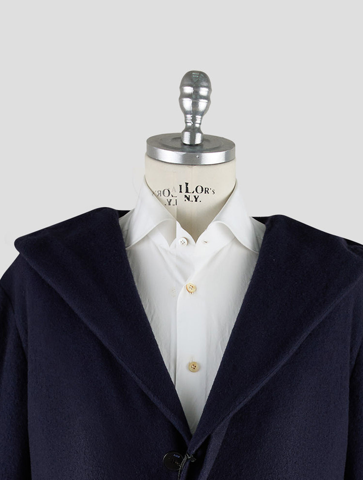 Kiton Knt Dark Blue Cashmere Pa Overcoat