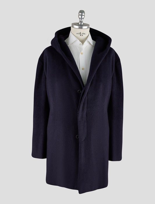 Kiton Knt Dark Blue Cashmere Pa Overcoat