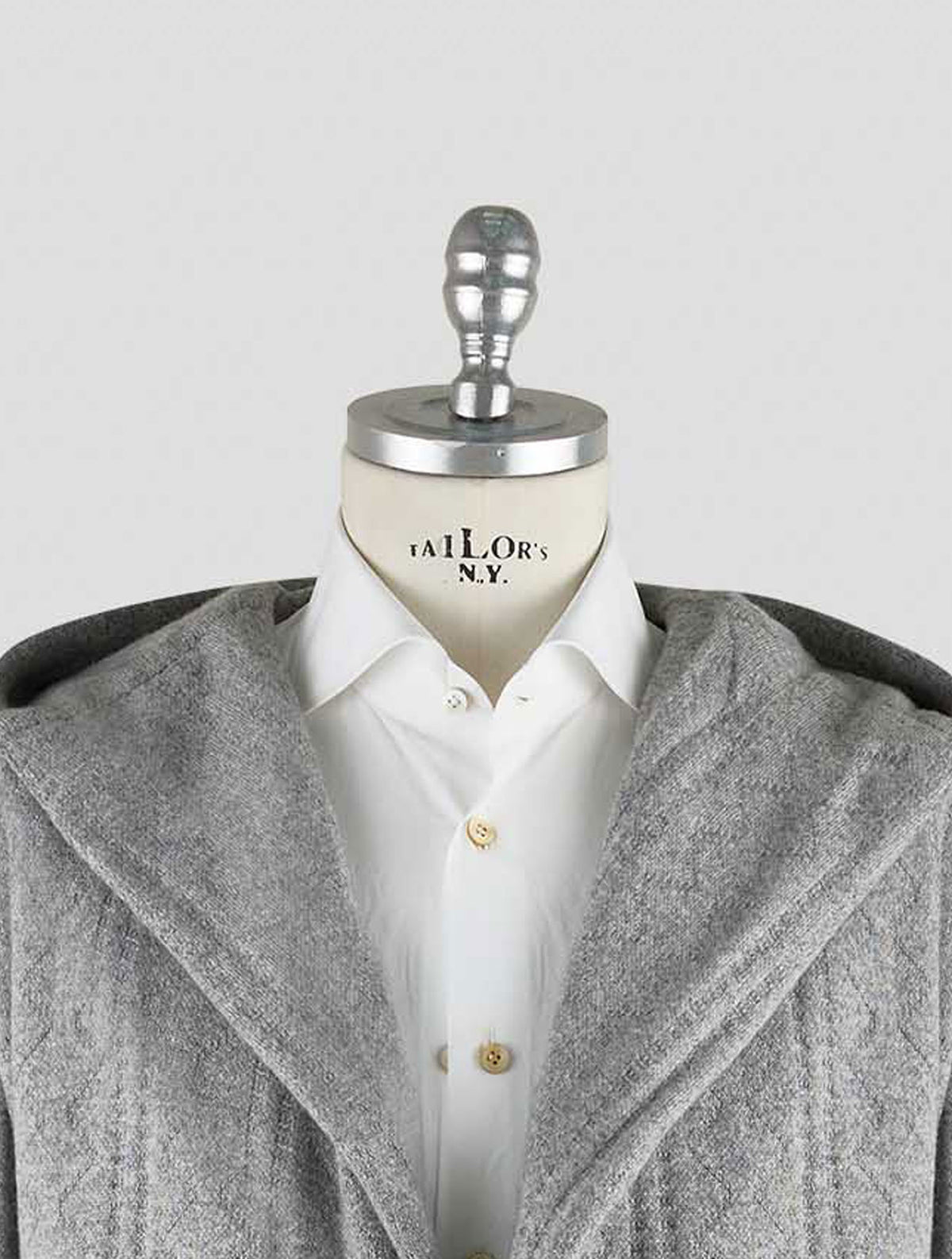 Kiton Knt Gray Cashmere Overcoat
