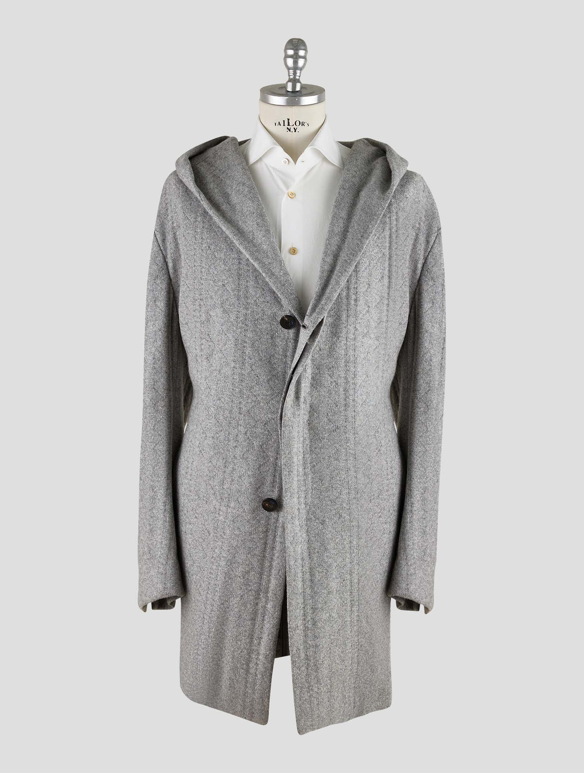 Kiton Knt Gray Cashmere Overcoat
