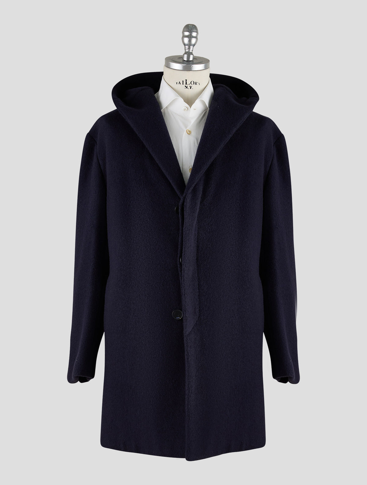 Kiton Knt Dark Blue Cashmere Pa Overcoat